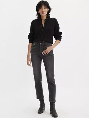 Levi's Women's Wedgie Straight Leg Jeans - Black Wash